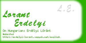 lorant erdelyi business card
