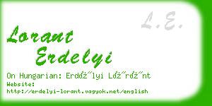 lorant erdelyi business card